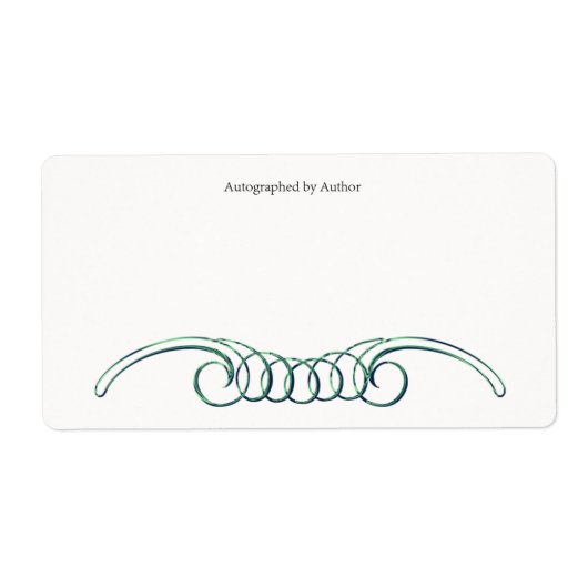 Automatisch gegraveerd door Auteur-bladwijzer Etiket (Voorkant)