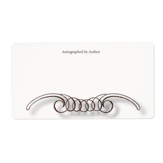 Automatisch gegraveerd door Auteur-bladwijzer Etiket (Voorkant)