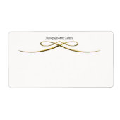 Automatisch gegraveerd door Auteur-bladwijzer Etiket (Voorkant)