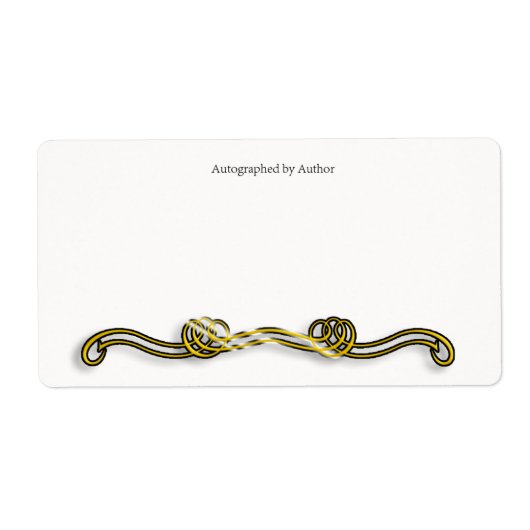 Automatisch gegraveerd door Auteur-bladwijzer Etiket (Voorkant)