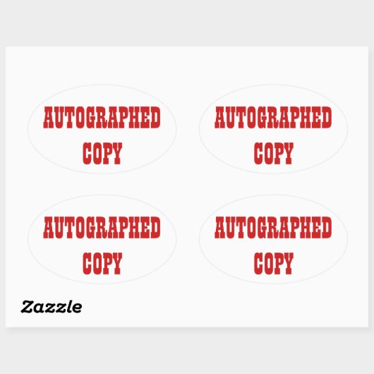 Automatisch gegraveerd kopiëren - Ovale Stickers ( (Vel)