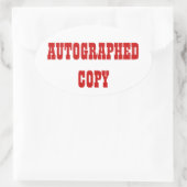 Automatisch gegraveerd kopiëren - Ovale Stickers ( (Tas)