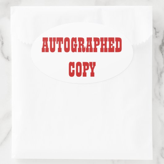 Automatisch gegraveerd kopiëren - Ovale Stickers ( (Tas)