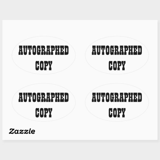 Automatisch gegraveerd kopiëren - Ovale Stickers ( (Vel)