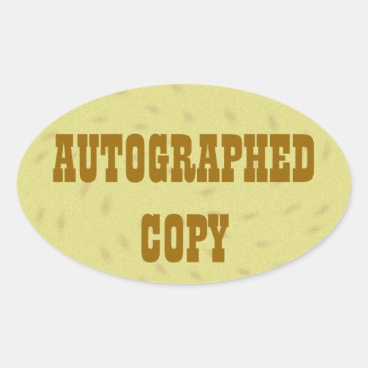 Automatisch gegraveerd kopiëren - Ovale Stickers ( (Voorkant)