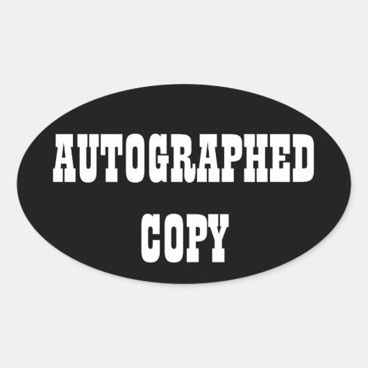 Automatisch gegraveerd kopiëren - Ovale Stickers ( (Voorkant)