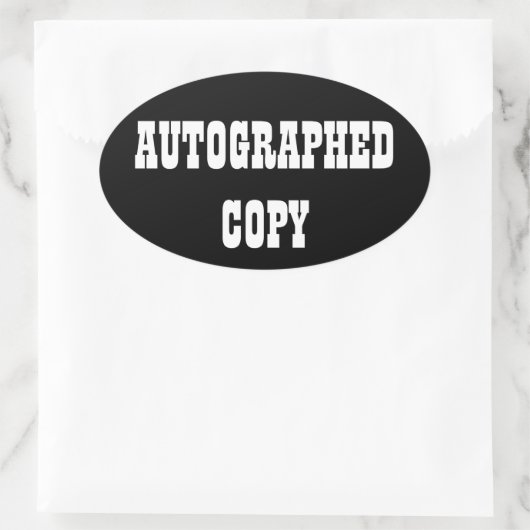 Automatisch gegraveerd kopiëren - Ovale Stickers ( (Tas)