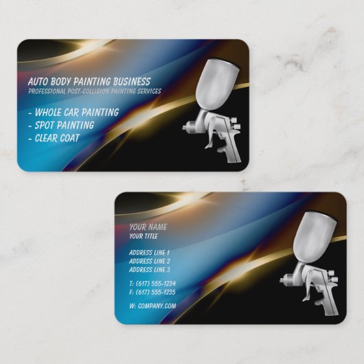 Automatisch hoofdschilderen | Beroepsbeoefenaars Visitekaartje (Voorkant / Achterkant)