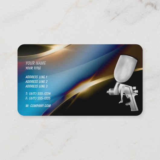 Automatisch hoofdschilderen | Beroepsbeoefenaars Visitekaartje (Achterkant)