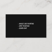 Automatisch hoofdschilderen | Beroepsbeoefenaars Visitekaartje (Achterkant)