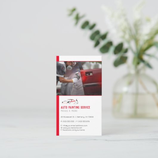 Automatisch hoofdschilderen | Beroepsbeoefenaars Visitekaartje (Staand voorkant)