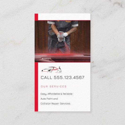 Automatisch hoofdschilderen | Beroepsbeoefenaars Visitekaartje (Achterkant)