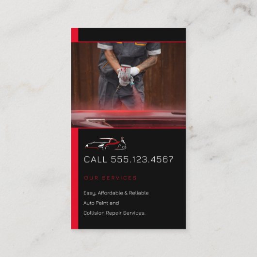 Automatisch hoofdschilderen | Beroepsbeoefenaars Visitekaartje (Achterkant)