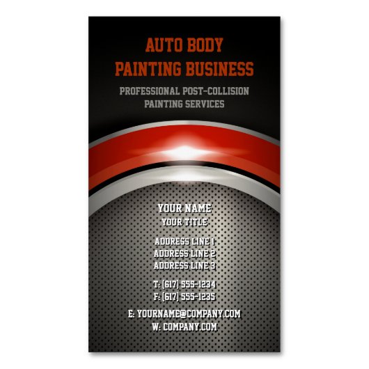 Automatisch hoofdschilderen | Beroepsbeoefenaars Visitekaartje Magneet (Voorkant Verticaal)