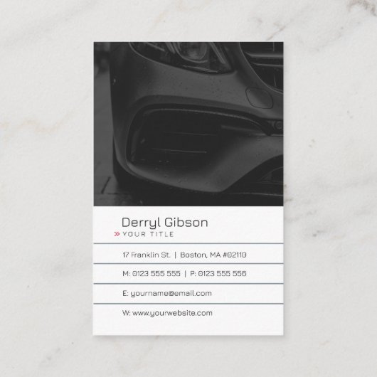 Automatisch hoofdschilderen | Modern Visitekaartje (Achterkant)