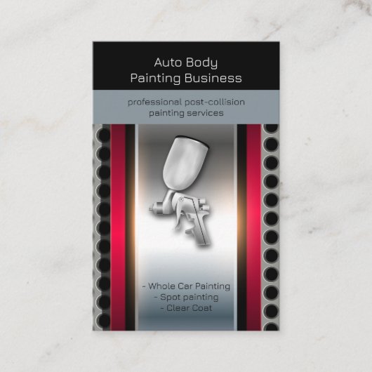 Automatisch hoofdschilderen | Modern Visitekaartje (Voorkant)