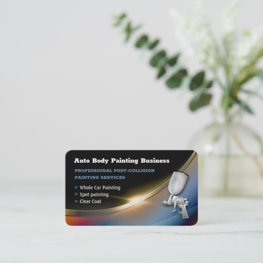 Automatisch hoofdschilderen | Moderne beroepen Visitekaartje (Staand voorkant)