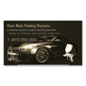 Automatisch hoofdschilderen | Moderne beroepsbeoef Magnetisch Visitekaartje (Voorkant)