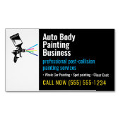 Automatisch hoofdschilderen | Moderne beroepsbeoef Magnetisch Visitekaartje (Voorkant)