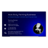 Automatisch hoofdschilderen | Professioneel blauw Magnetisch Visitekaartje (Voorkant)