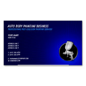 Automatisch hoofdschilderen | Professioneel blauw Magnetisch Visitekaartje (Voorkant)