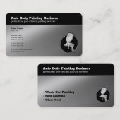 Automatisch hoofdschilderen | Professioneel metaal Visitekaartje (Voorkant / Achterkant)