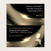 Automatisch hoofdschilderen | Professioneel Visite Visitekaartje (Buitenkant ongevouwen)