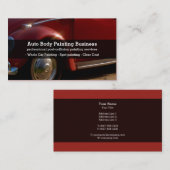 Automatisch hoofdschilderen | Rode auto Visitekaartje (Voorkant / Achterkant)