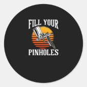 Automatisch hoofdschilderen vult uw pingaten ronde sticker (Voorkant)