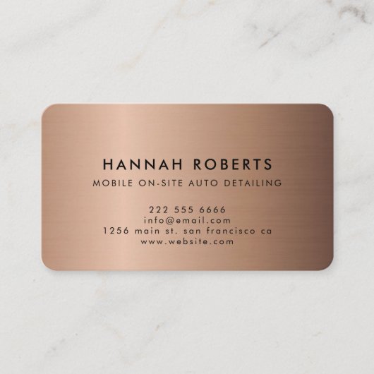 Automatisch informeren, automatisch repareren van  visitekaartje (Voorkant)