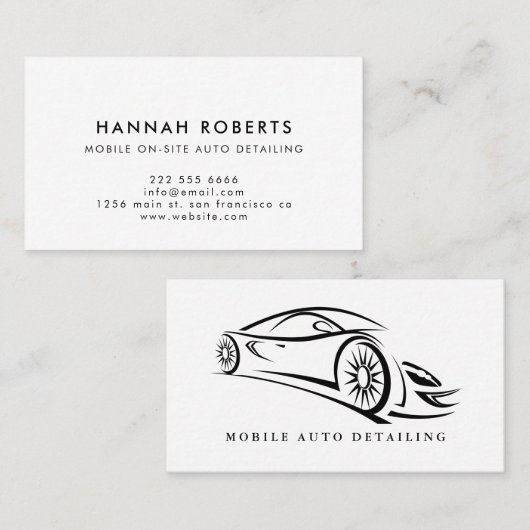 Automatisch informeren, automatisch repareren van  visitekaartje (Voorkant / Achterkant)