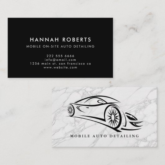 Automatisch informeren, automatisch repareren van  visitekaartje (Voorkant / Achterkant)