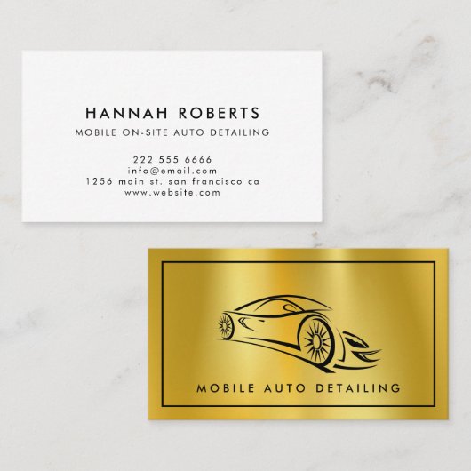 Automatisch informeren, automatisch repareren van  visitekaartje (Voorkant / Achterkant)