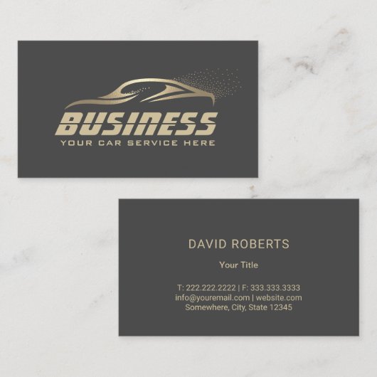 Automatisch informeren van auto's met wasgoud en g visitekaartje (Voorkant / Achterkant)