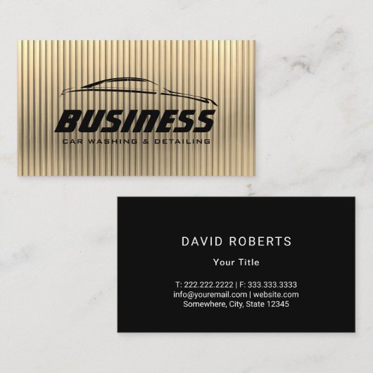 Automatisch informeren van auto's - moderne gouden visitekaartje (Voorkant / Achterkant)