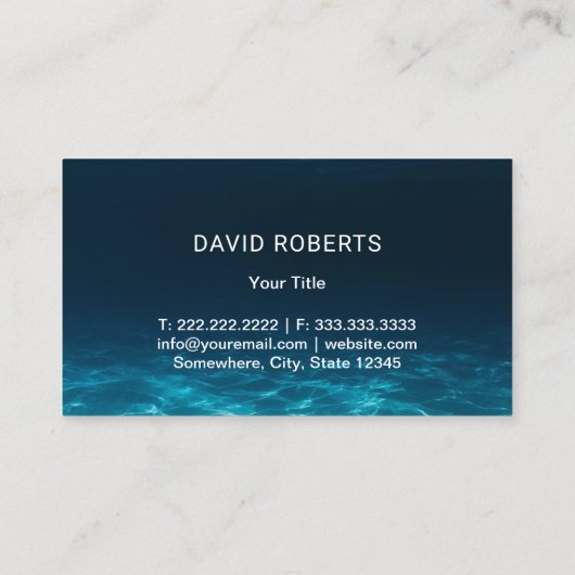 Automatisch informeren van autowrakken Deep Blue Visitekaartje (Achterkant)