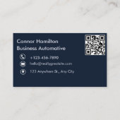 Automatisch informeren van autowrakken Deep Blue Visitekaartje (Achterkant)