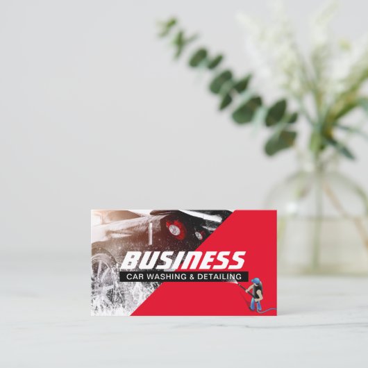 Automatisch informeren van de rode reiniging van d visitekaartje (Staand voorkant)