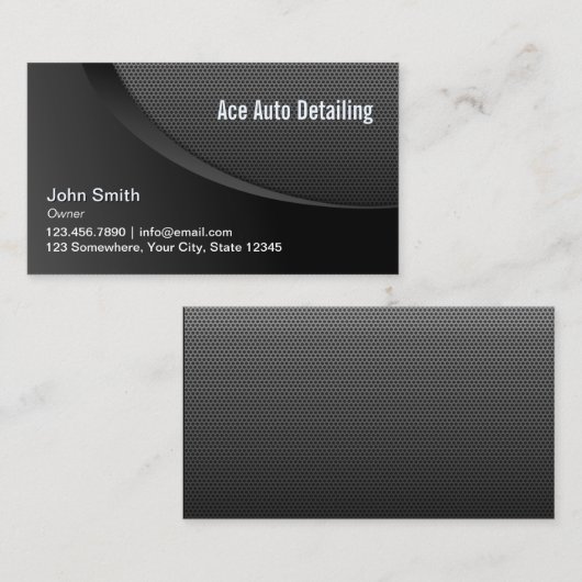 Automatisch informeren van moderne auto's visitekaartje (Voorkant / Achterkant)