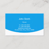 Automatisch informeren van moderne, blauwe vlekaut visitekaartje (Achterkant)