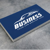 Automatisch informeren van motorwagenwasblauw visitekaartje