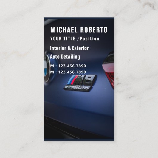 Automatisch informeren van professionele wasmachin visitekaartje (Voorkant)