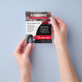 Automatisch informeren van professionele wasprogra flyer (Hand)