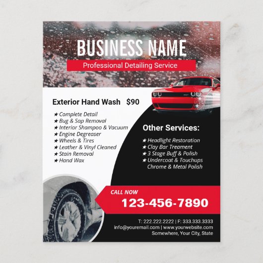 Automatisch informeren van professionele wasprogra flyer (Voorkant)