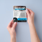 Automatisch informeren van professionele wasprogra flyer (Hand)