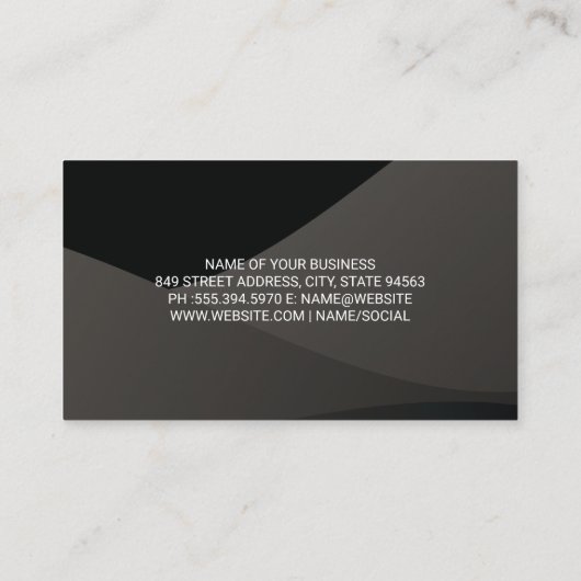 Automatisch | kilometerteller | gladde glans visitekaartje (Achterkant)