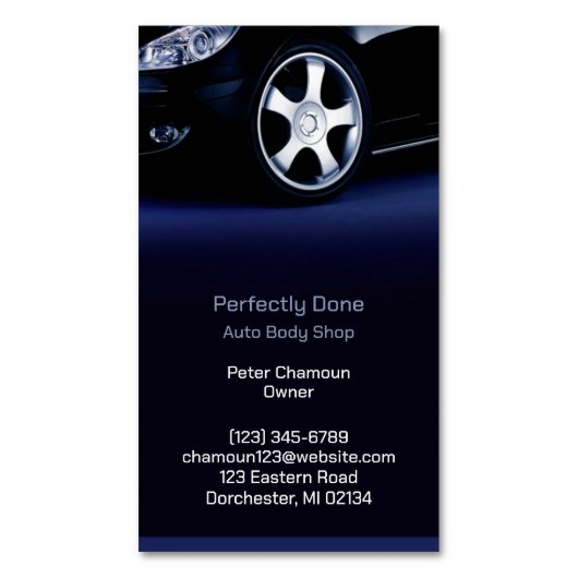 Automatisch lichaam kopen magnetisch visitekaartje (Voorkant Verticaal)