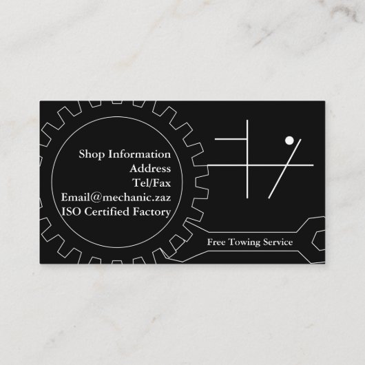 Automatisch lichaam kopen visitekaartje (Achterkant)