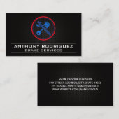 Automatisch mechanisch | Logo van de moersleutel Visitekaartje (Voorkant / Achterkant)