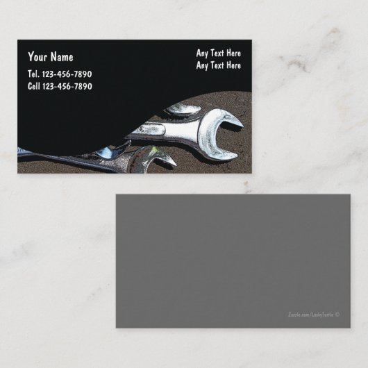 Automatisch mechanisch thema visitekaartje (Voorkant / Achterkant)